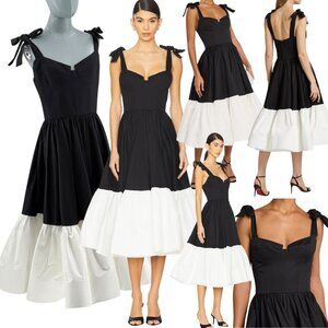 🆕 BRONX & BANCO 🧿 NWOT Catalina Two-Tone Sweetheart Midi Dress, Sz M US 6